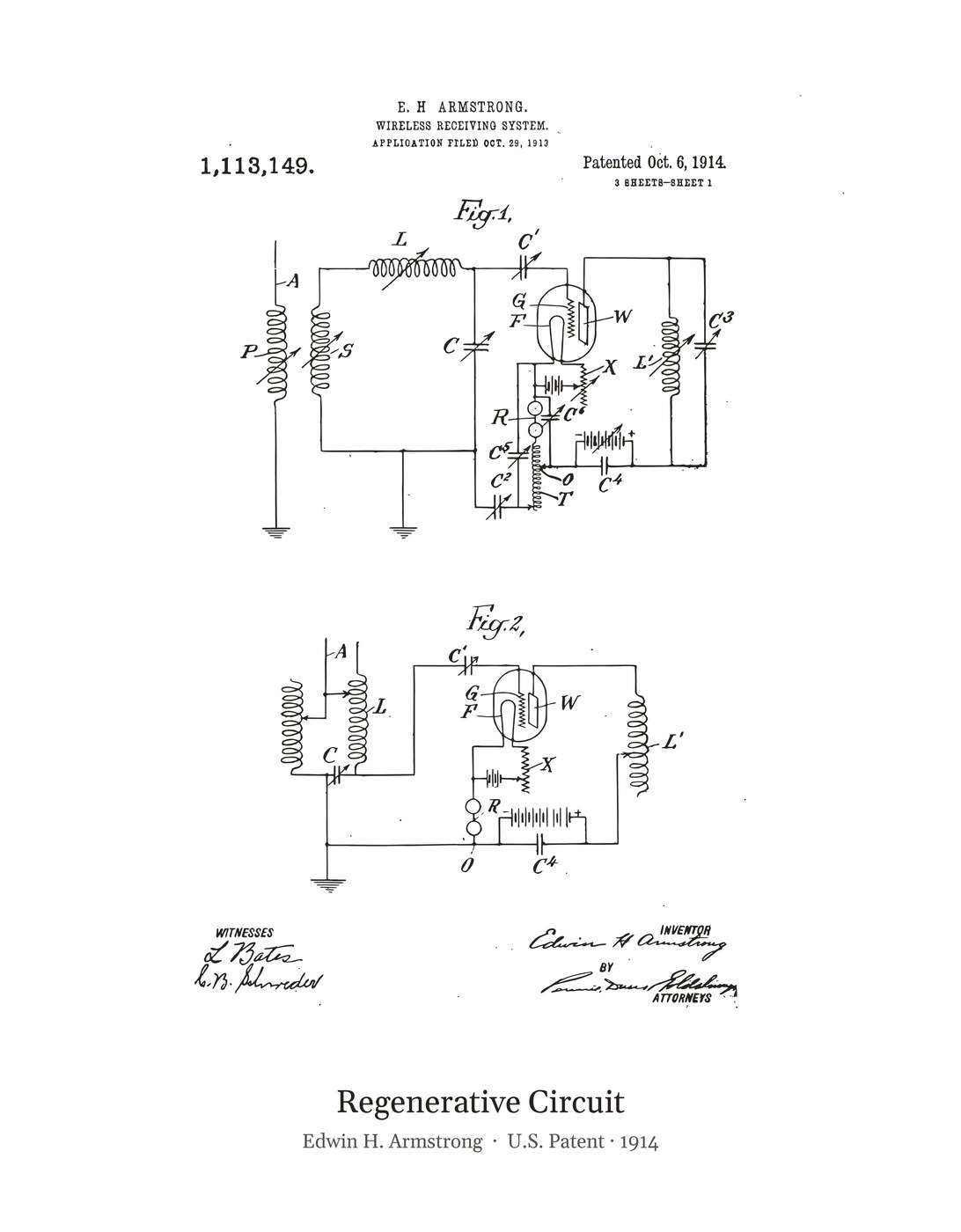 Regenerative Circuit patent art print