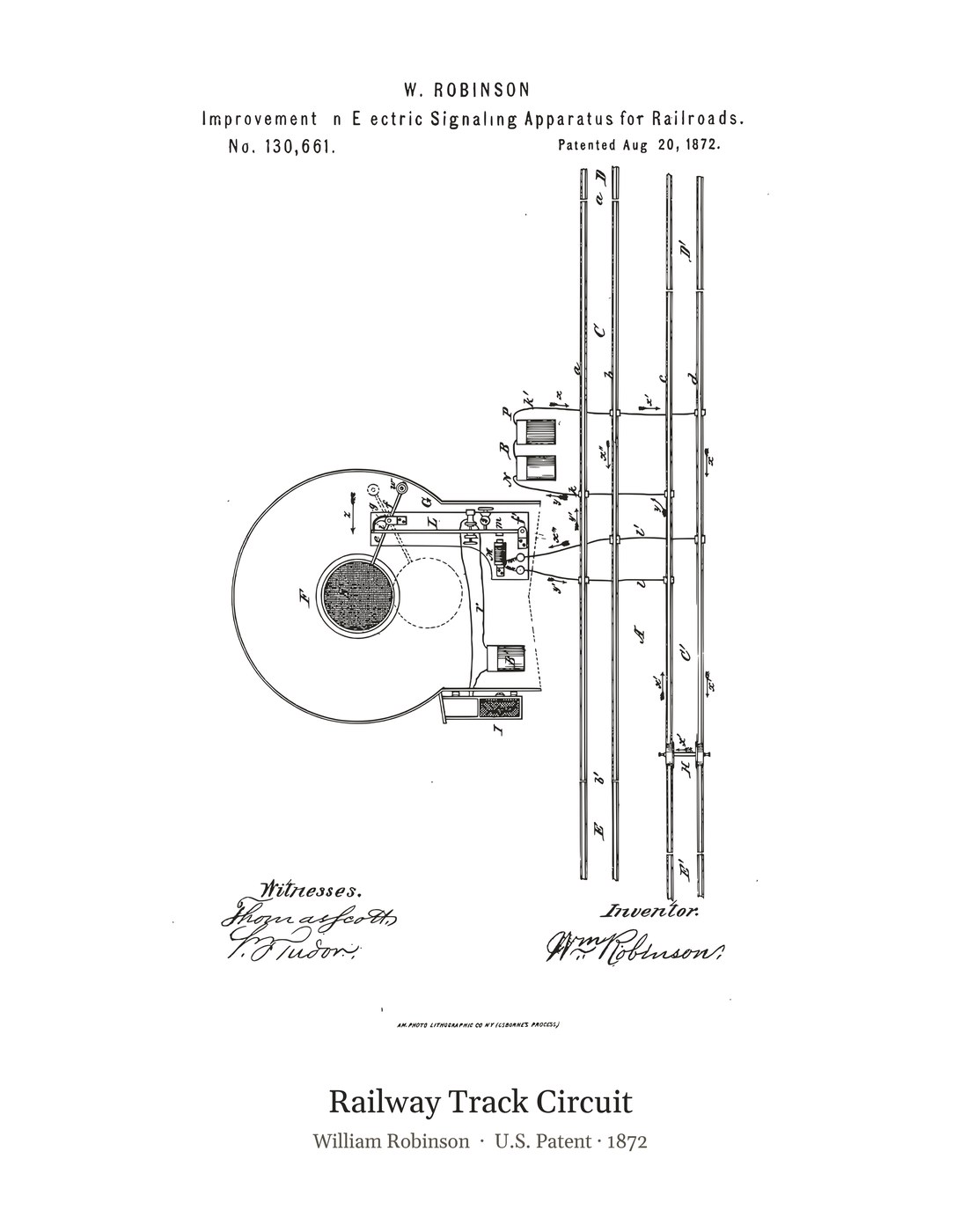 Railway Track Circuit patent art print