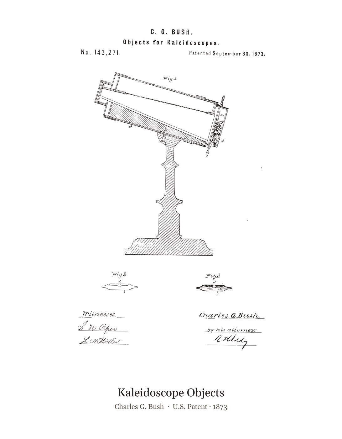 Kaleidoscope Objects patent art print