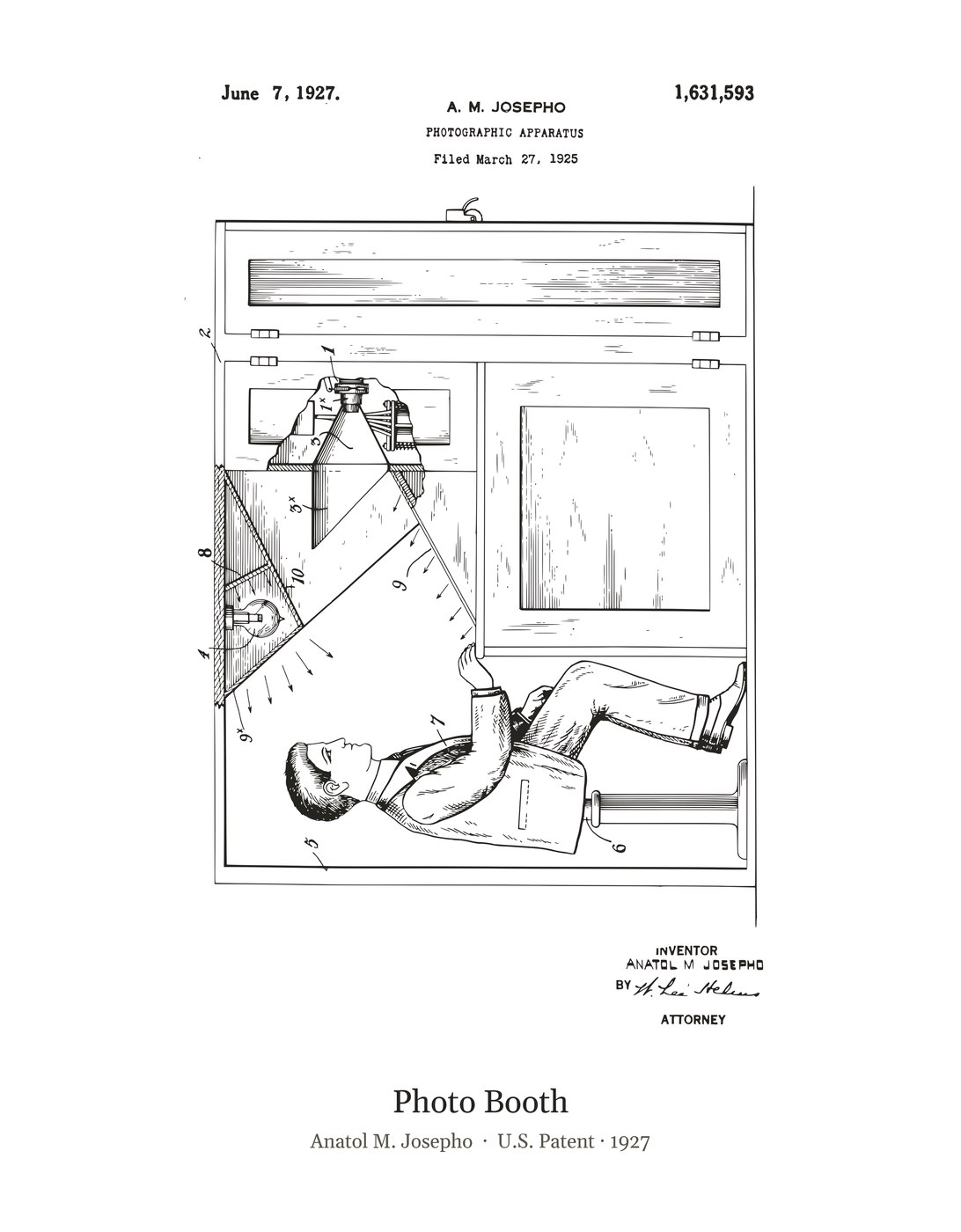 Photo Booth patent art print
