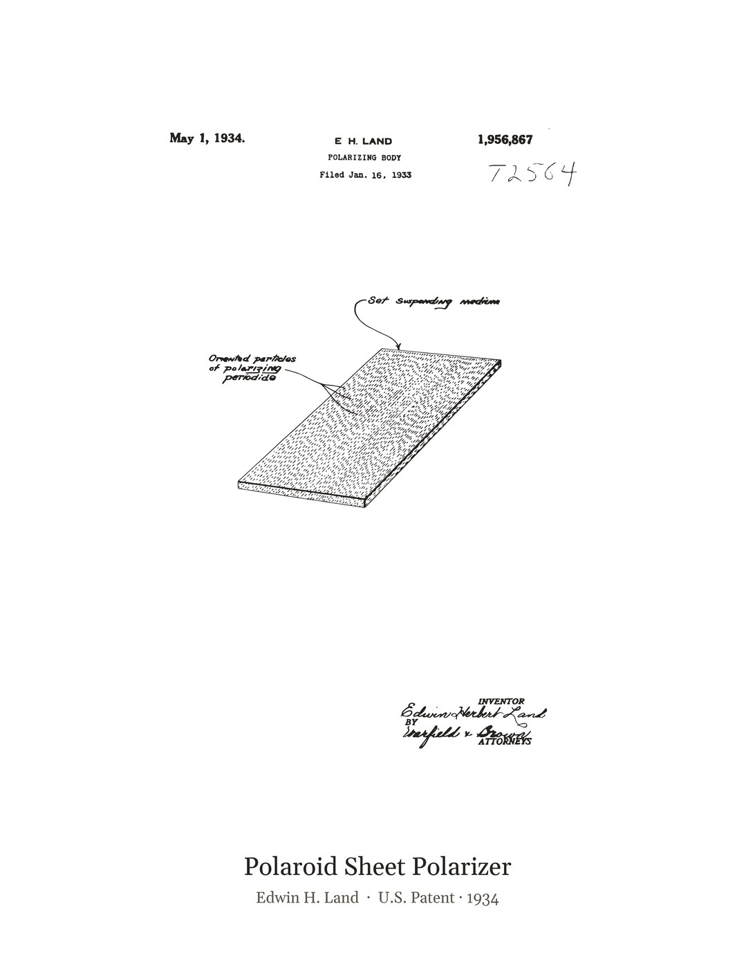 Polaroid Sheet Polarizer patent art print