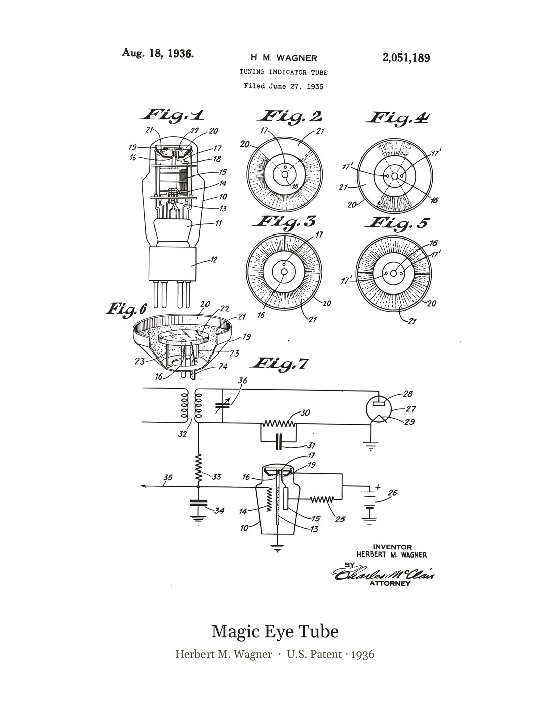 Magic Eye Tube patent art print