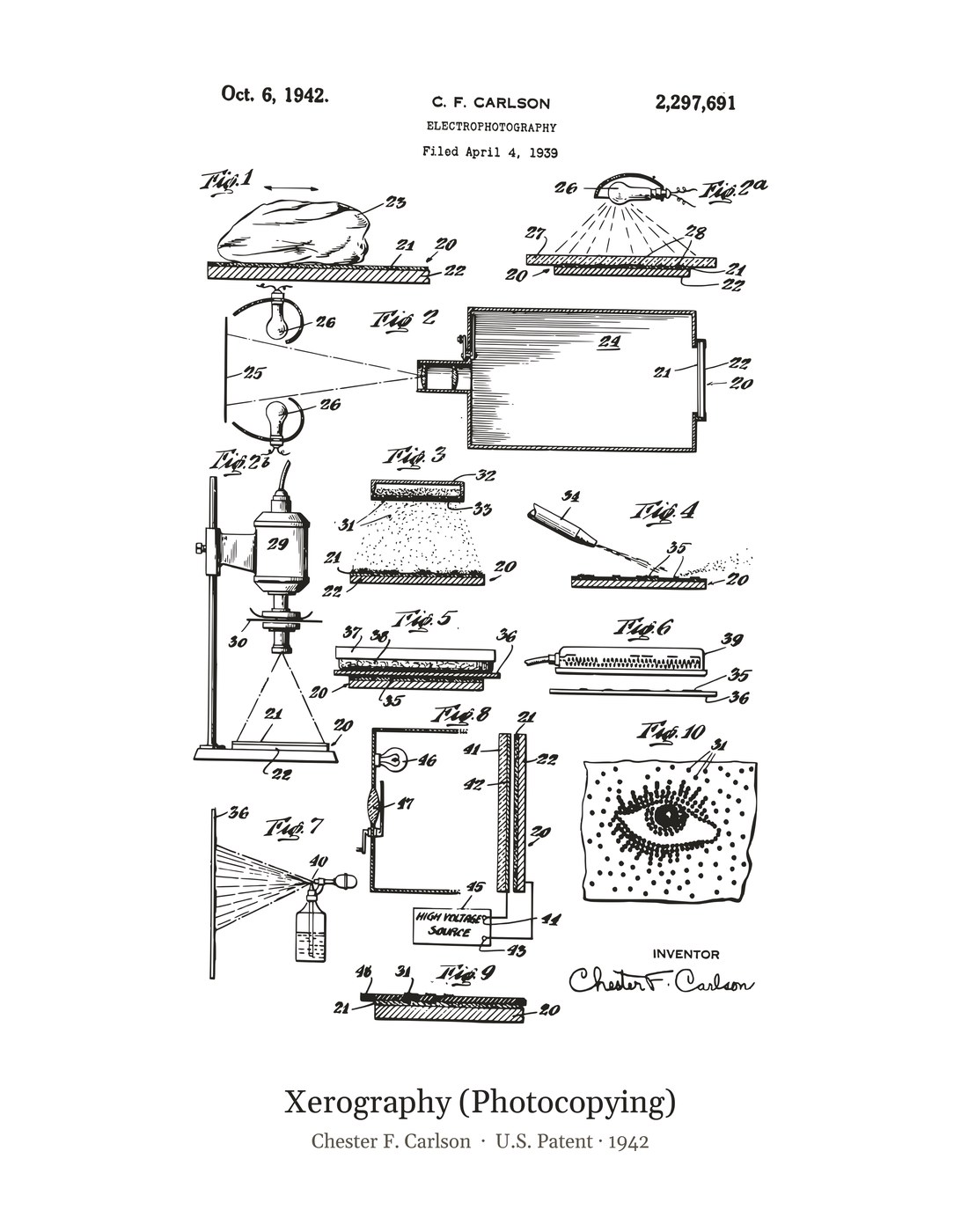 Xerography (Photocopying) patent art print