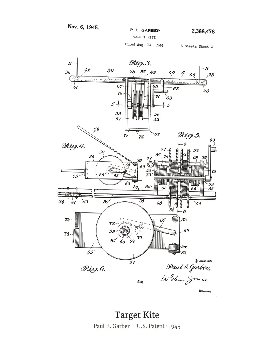 Target Kite patent art print