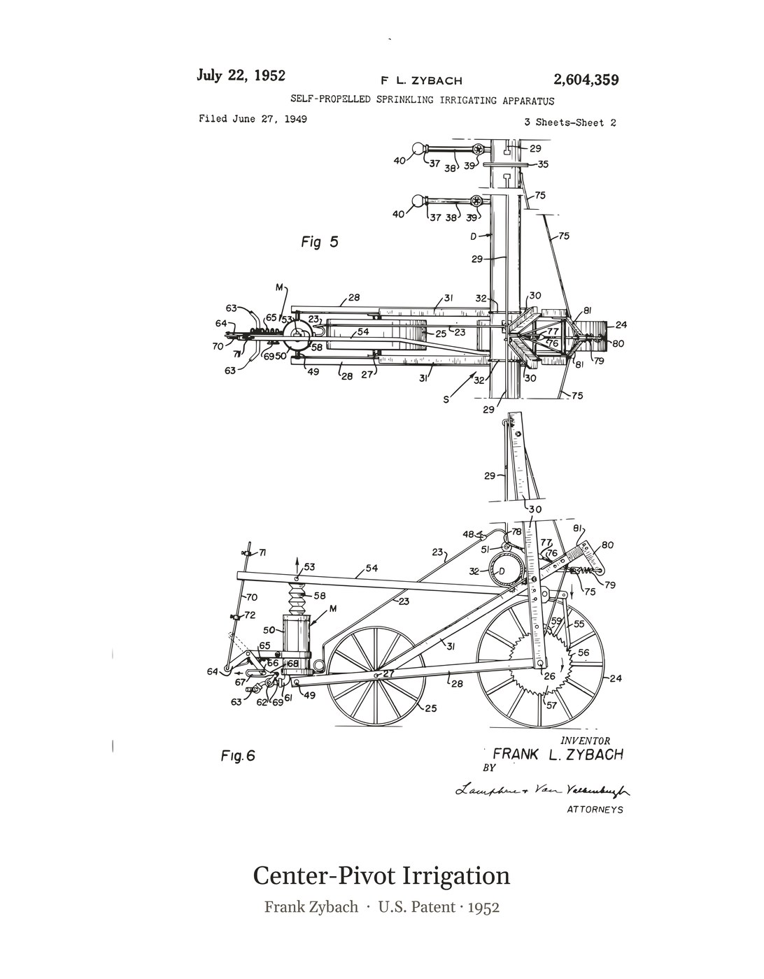 Center-Pivot Irrigation patent art print