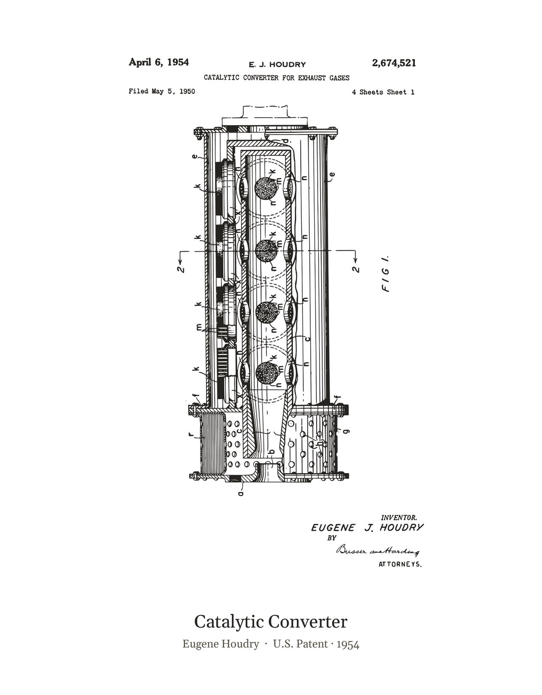 Catalytic Converter patent art print