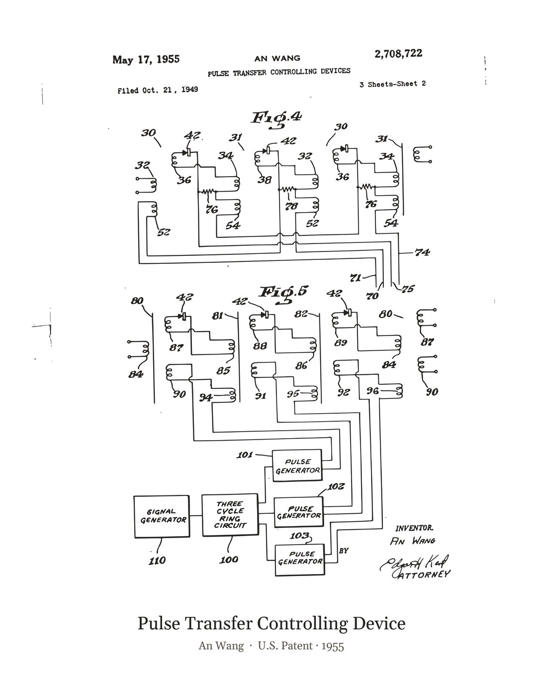 Pulse Transfer Controlling Device patent art print