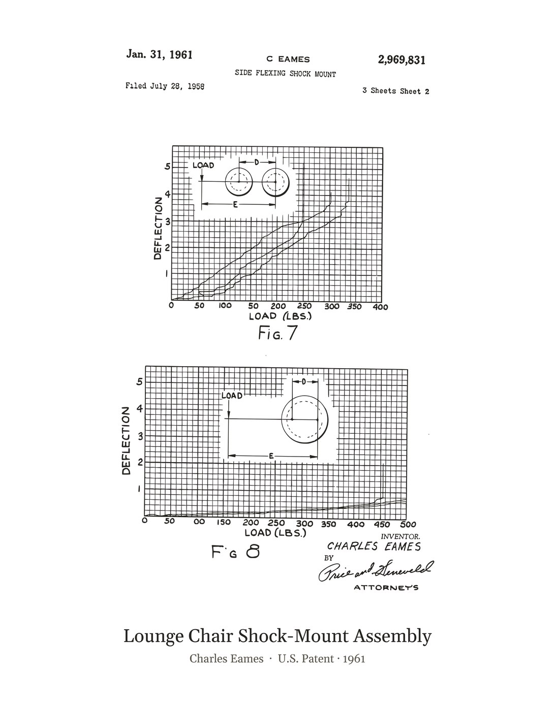 Lounge Chair Shock-Mount Assembly patent art print
