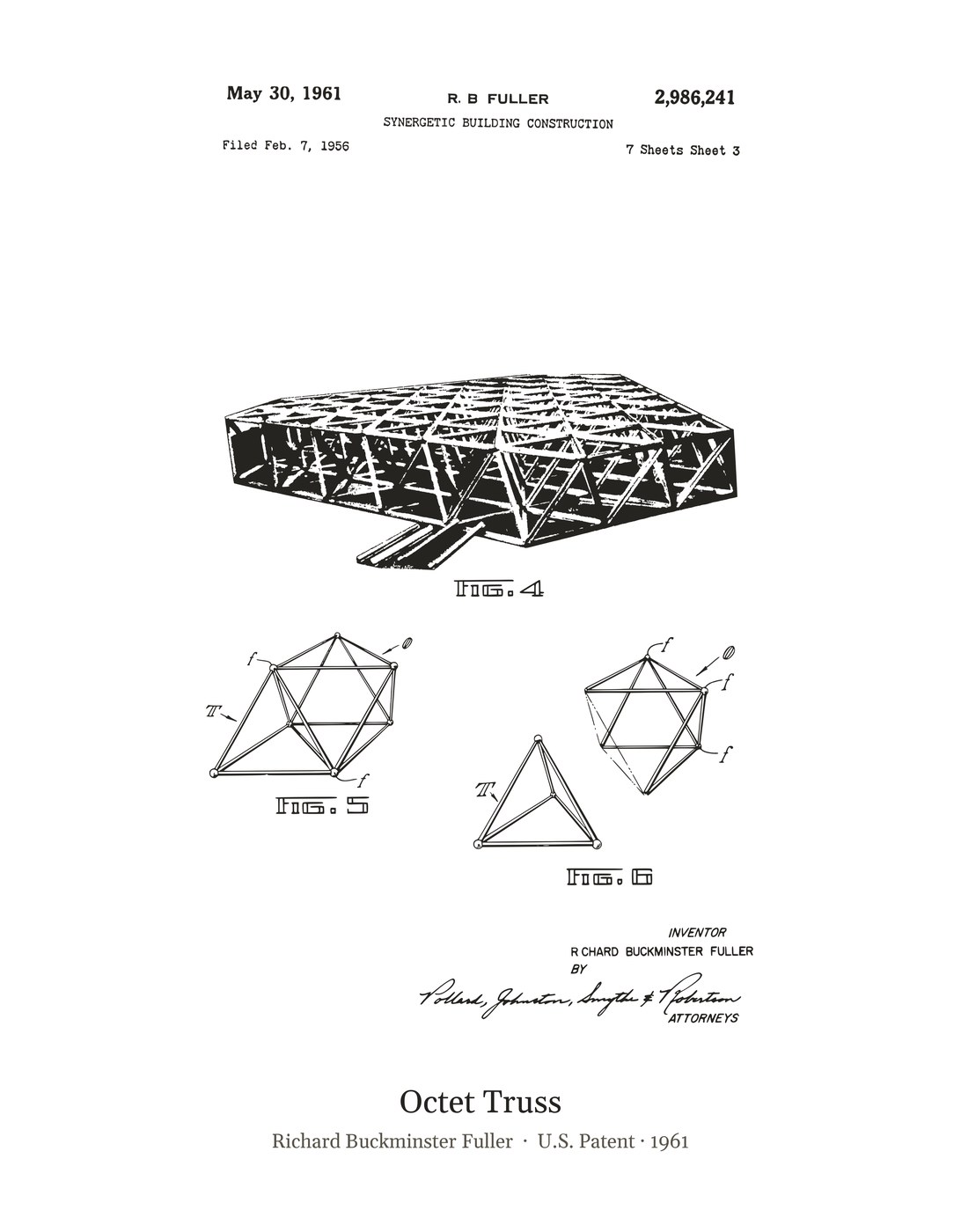 Octet Truss patent art print