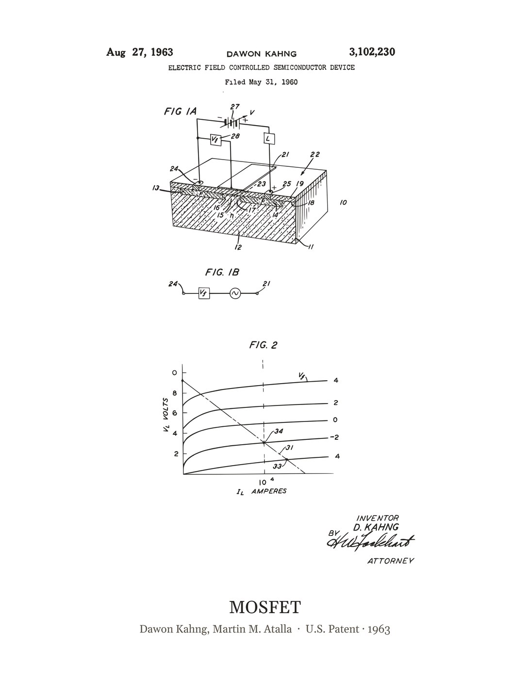 MOSFET patent art print