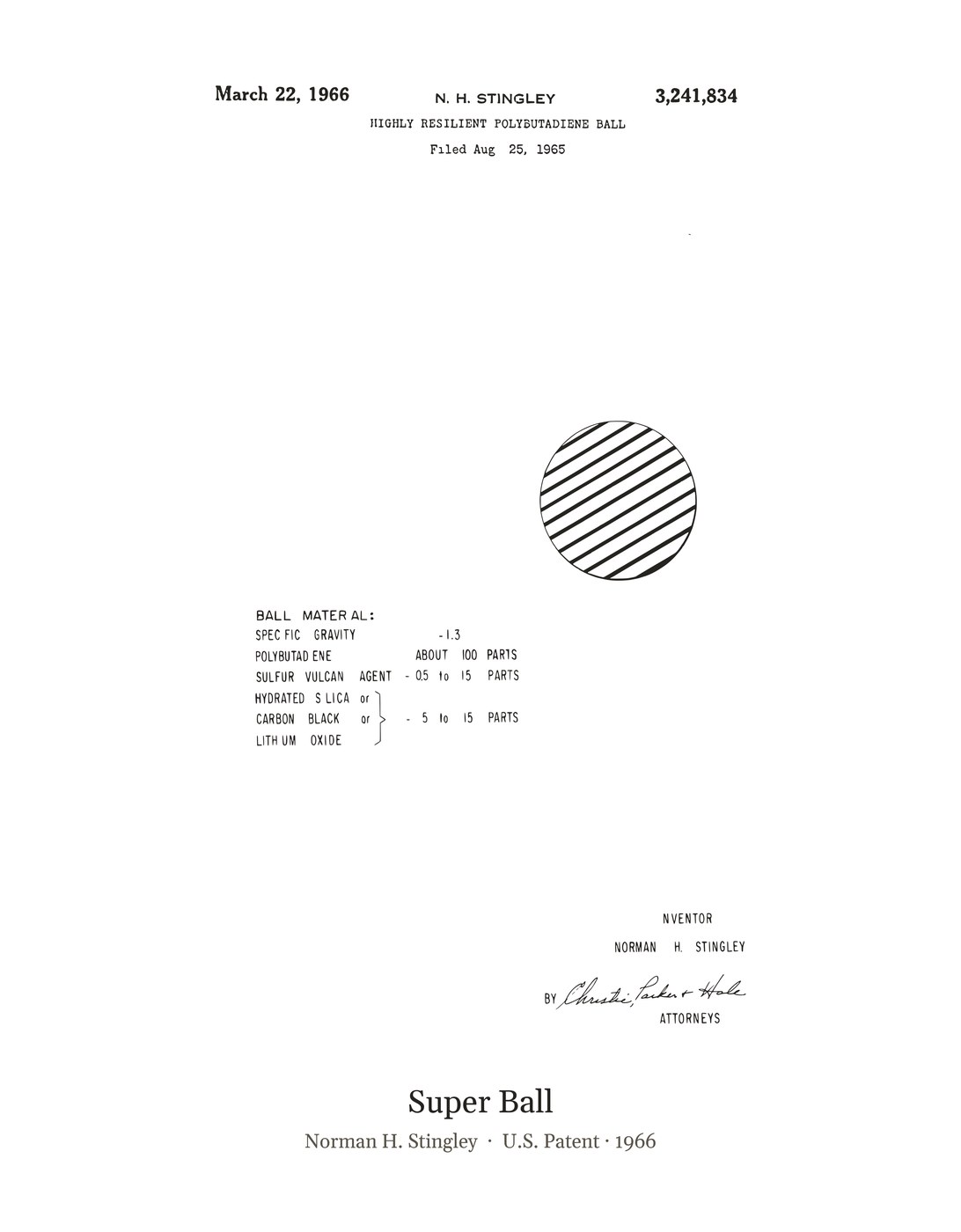 Super Ball patent art print