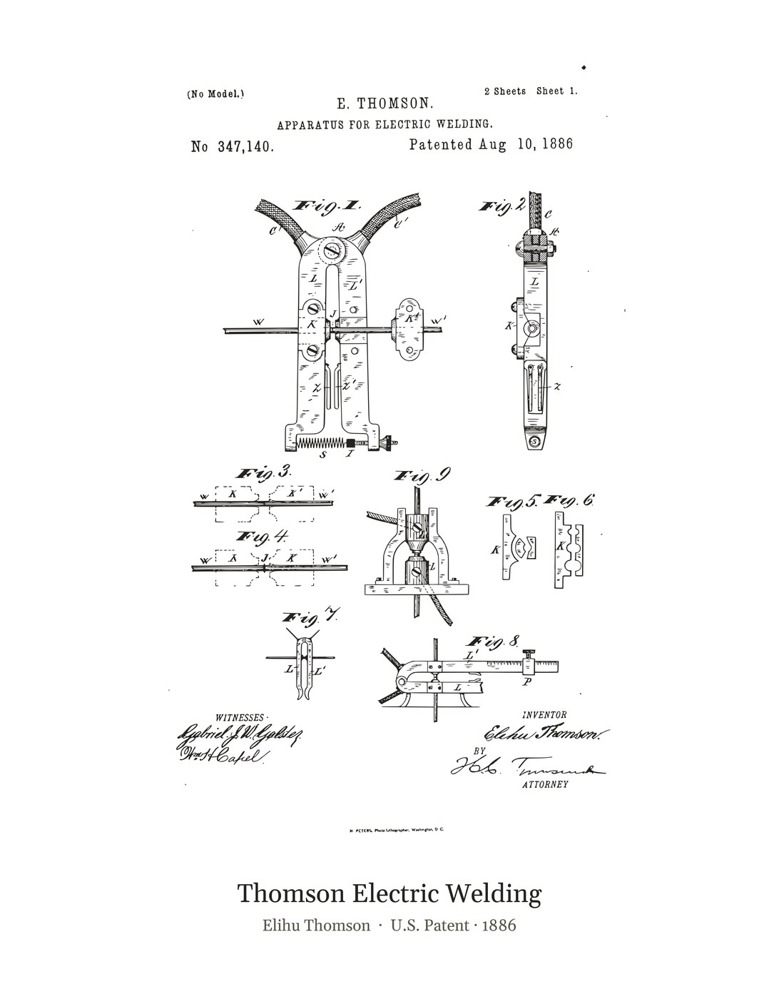 Thomson Electric Welding patent art print