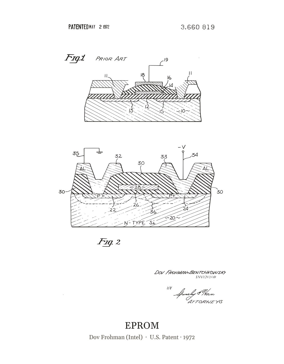 EPROM patent art print