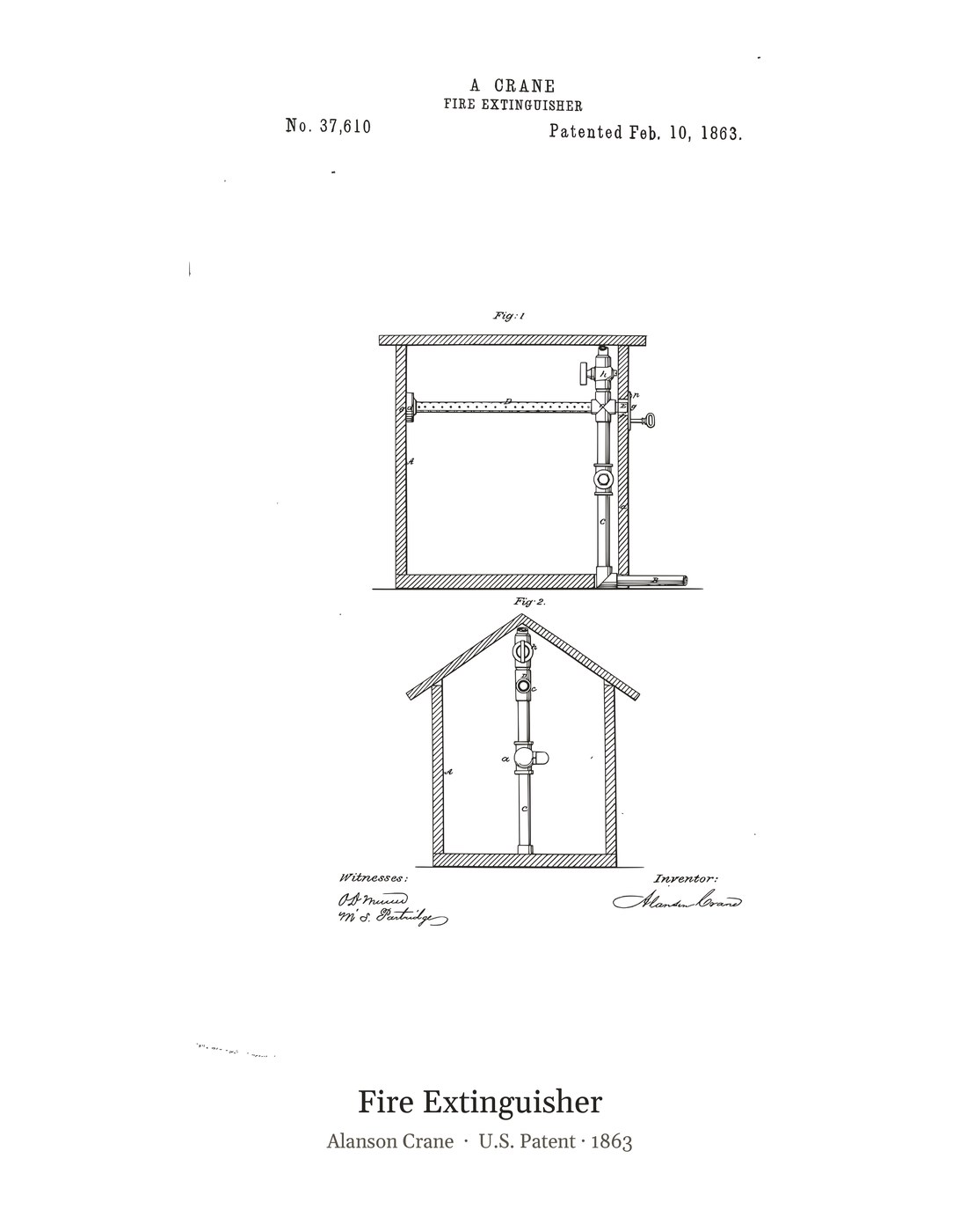 Fire Extinguisher patent art print