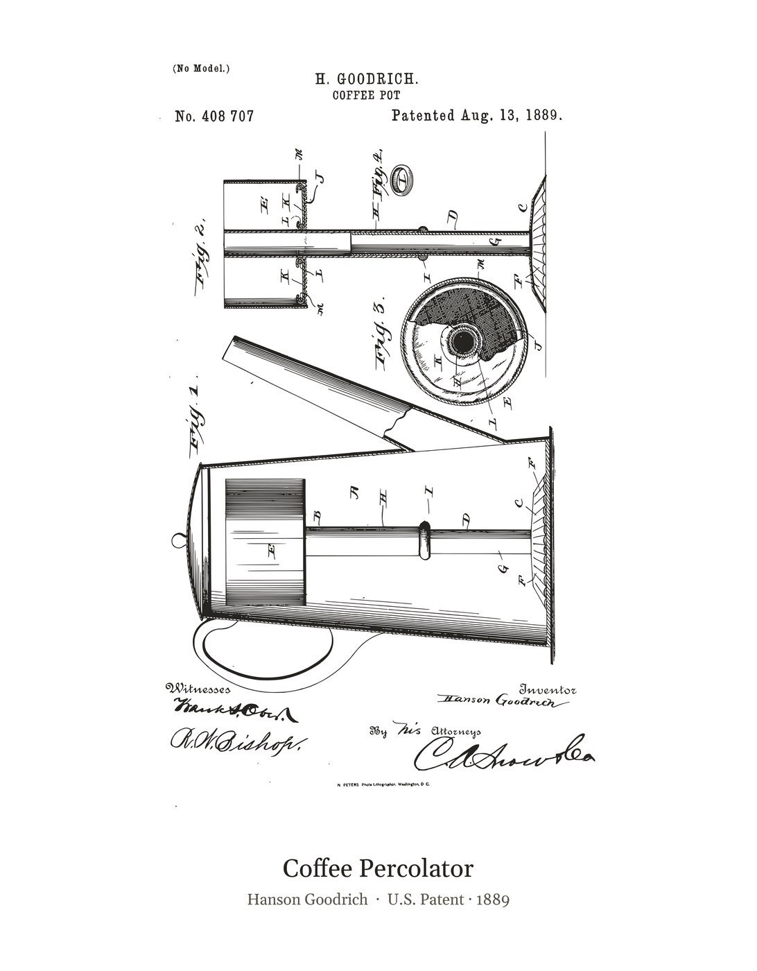 Coffee Percolator patent art print