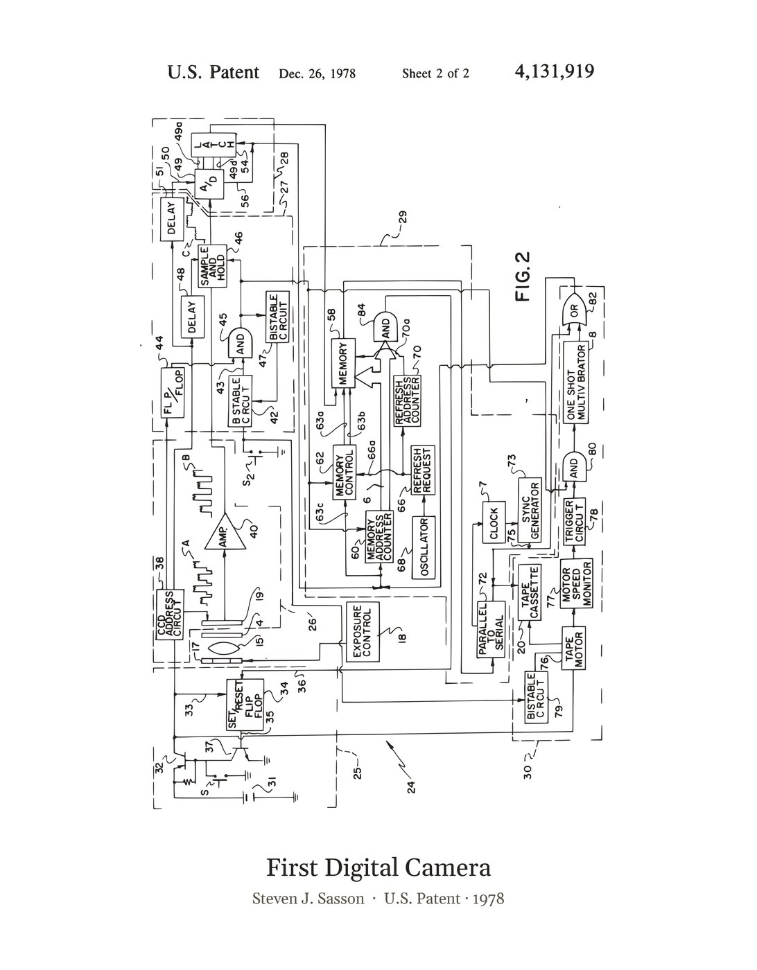 First Digital Camera patent art print