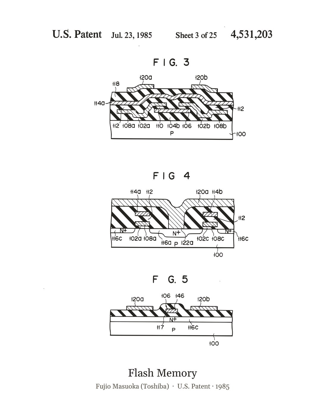 Flash Memory patent art print