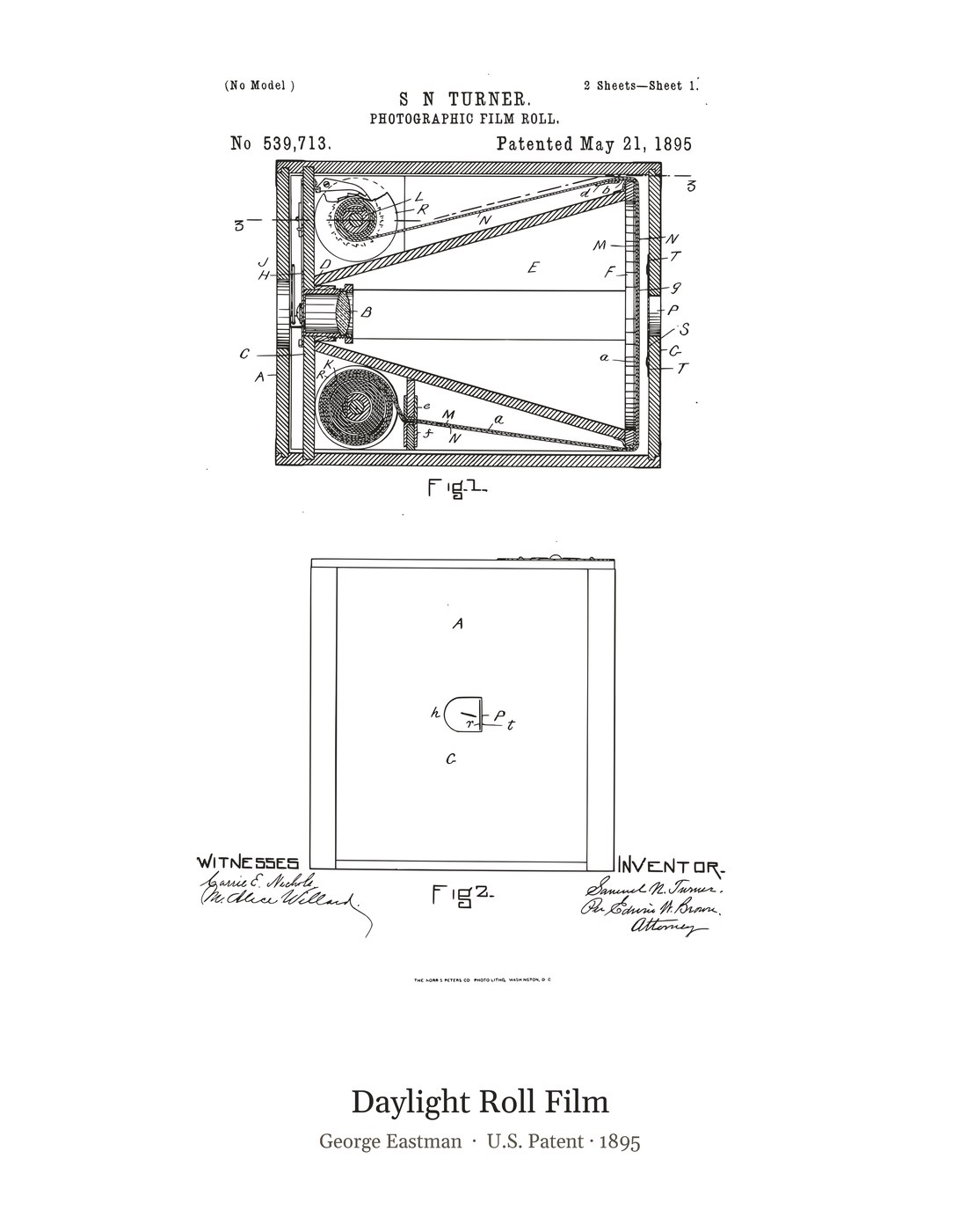 Daylight Roll Film patent art print