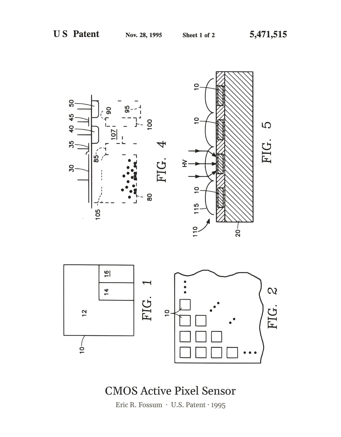 CMOS Active Pixel Sensor patent art print