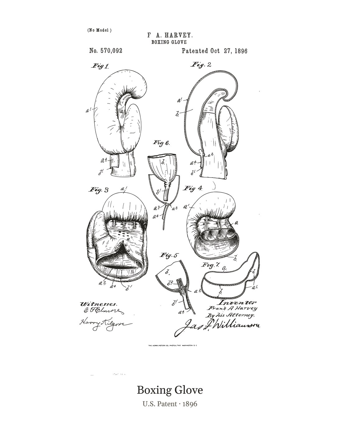 Boxing Glove patent art print