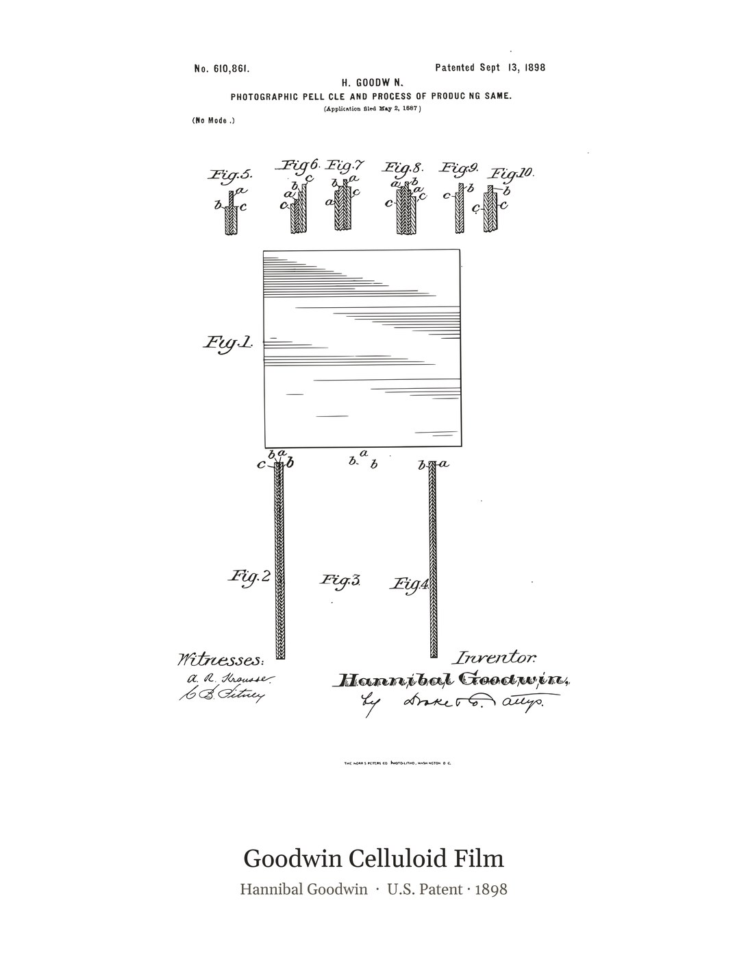 Goodwin Celluloid Film patent art print