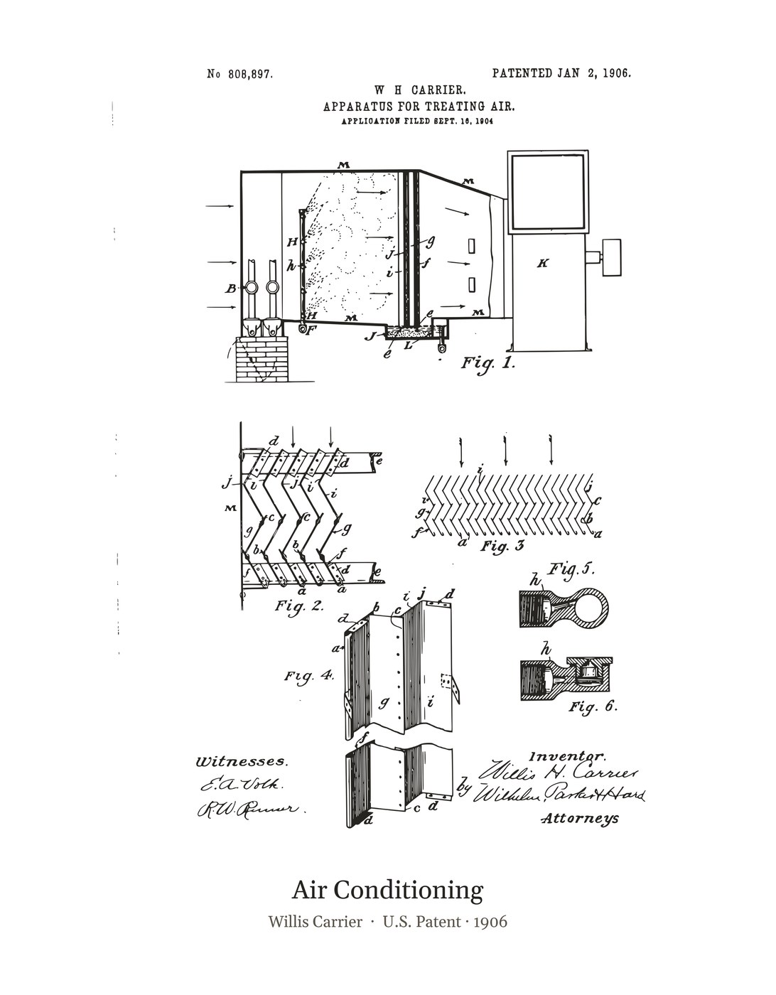 Air Conditioning patent art print
